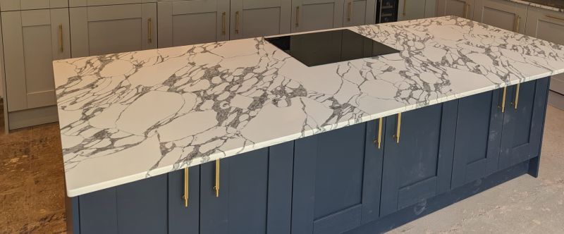 New Quartz called Arabescatto Corchia. 

We just fitted this today and we are expecting few more photos in the next few days, once the kitchen and flooring has been completed.: Swipe To View More Images