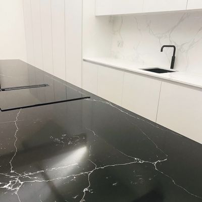 Click Here To Enlarge This Photo Of Unique Marquina & Cloudy Tuscan Grey