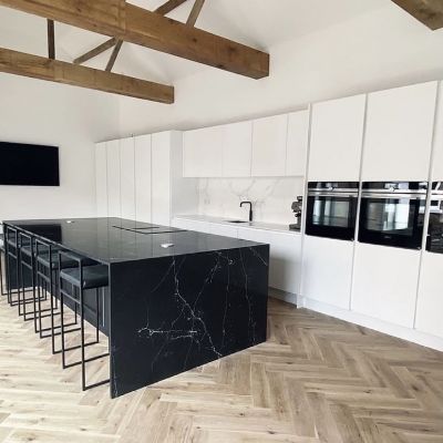 Click Here To Enlarge This Photo Of Unique Marquina & Cloudy Tuscan Grey