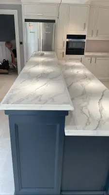 Click Here To Enlarge This Photo Of Luxurious Cimstone Quartz Kitchen Installation