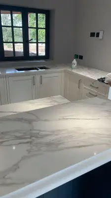 Click Here To Enlarge This Photo Of Luxurious Cimstone Quartz Kitchen Installation