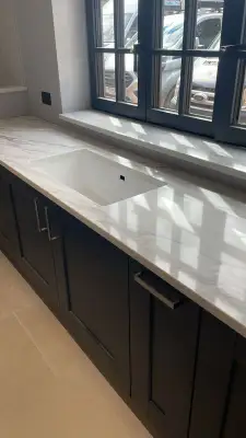 Click Here To Enlarge This Photo Of Luxurious Cimstone Quartz Kitchen Installation