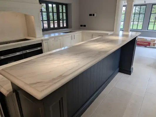 Click Here To Enlarge This Photo Of Luxurious Cimstone Quartz Kitchen Installation