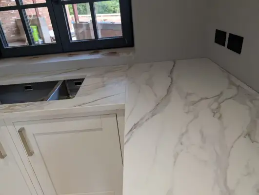 Click Here To Enlarge This Photo Of Luxurious Cimstone Quartz Kitchen Installation