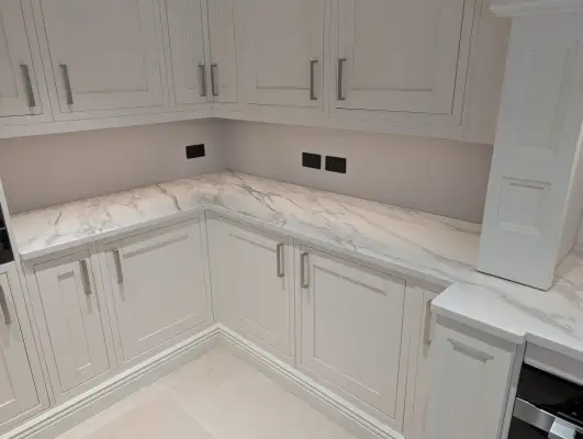 Click Here To Enlarge This Photo Of Luxurious Cimstone Quartz Kitchen Installation