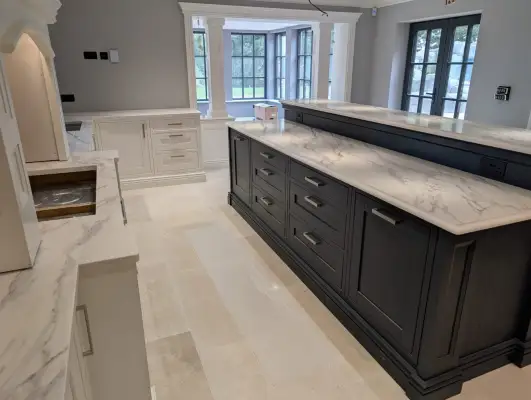 Click Here To Enlarge This Photo Of Luxurious Cimstone Quartz Kitchen Installation