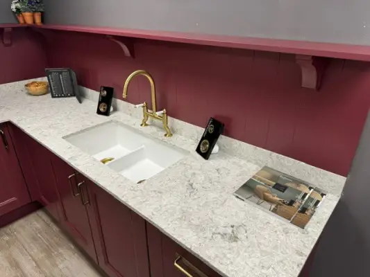 Click Here To Enlarge This Photo Of Elegant Quartz Kitchen Transformation In Nuthall