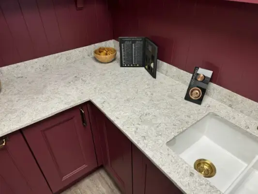 Click Here To Enlarge This Photo Of Elegant Quartz Kitchen Transformation In Nuthall