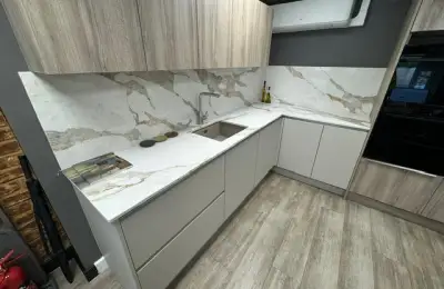 Calacatta Sahara Quartz Kitchen Worktop In Wollaton&comma; Nottingham
