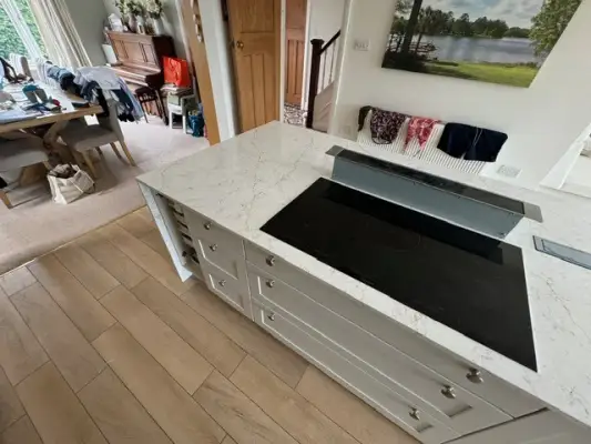 Click Here To Enlarge This Photo Of Quartzforms Kitchen Island Installation In Newthorpe&comma; Nottingham