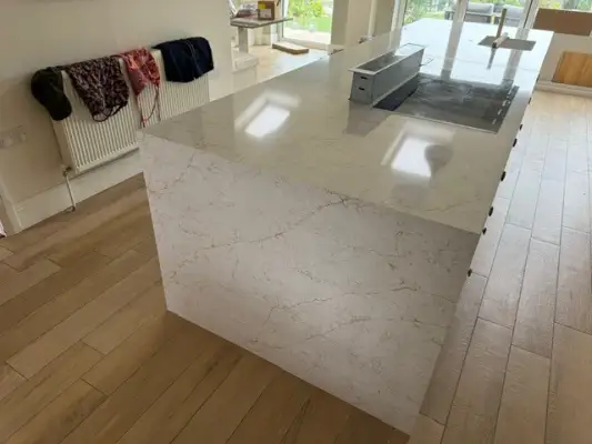 Click Here To Enlarge This Photo Of Quartzforms Kitchen Island Installation In Newthorpe&comma; Nottingham