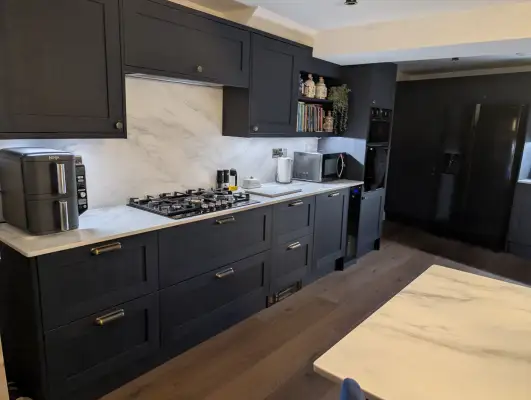 Click Here To Enlarge This Photo Of Calacatta Verona Kitchen Worktop Installation In Hucknall&comma; Nottingham