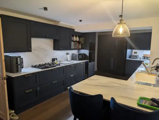 Click Here To Enlarge This Photo Of Calacatta Verona Kitchen Worktop Installation In Hucknall&comma; Nottingham