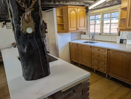 Click Here To Enlarge This Photo Of Nevada Quartz Worktop Installation - Hathern&comma; Leicestershire