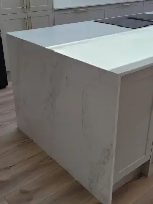 Click Here To Enlarge This Photo Of Elegance Michelangelo Quartz Worktops In Mapperley