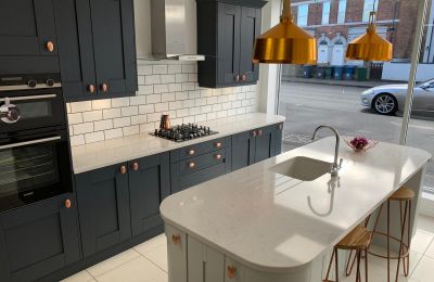 Silestone Lagoon Quartz Worktops, Kitchen Showroom