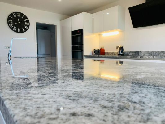 Click Here To Enlarge This Photo Of Viscount White Granite Kitchen Wortktops, Nottingham