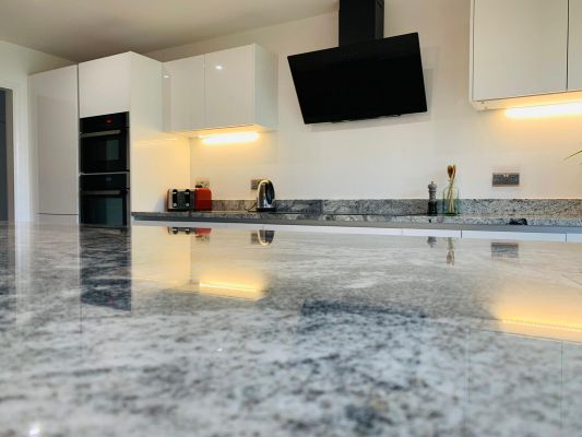 Click Here To Enlarge This Photo Of Viscount White Granite Kitchen Wortktops, Nottingham