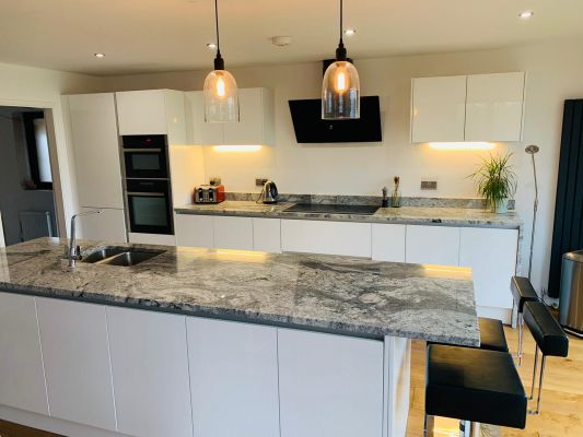 Click Here To Enlarge This Photo Of Viscount White Granite Kitchen Wortktops, Nottingham