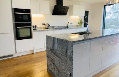 Viscount White Granite Kitchen Wortktops, Nottingham
