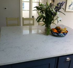 Bianco Carrara Quartz: Click Here To View Larger Image