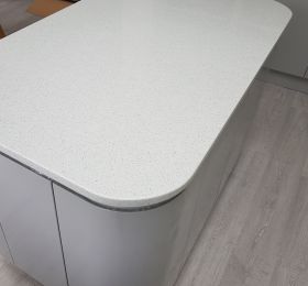 White Sparkle Quartz Worktops: Click Here To View Larger Image